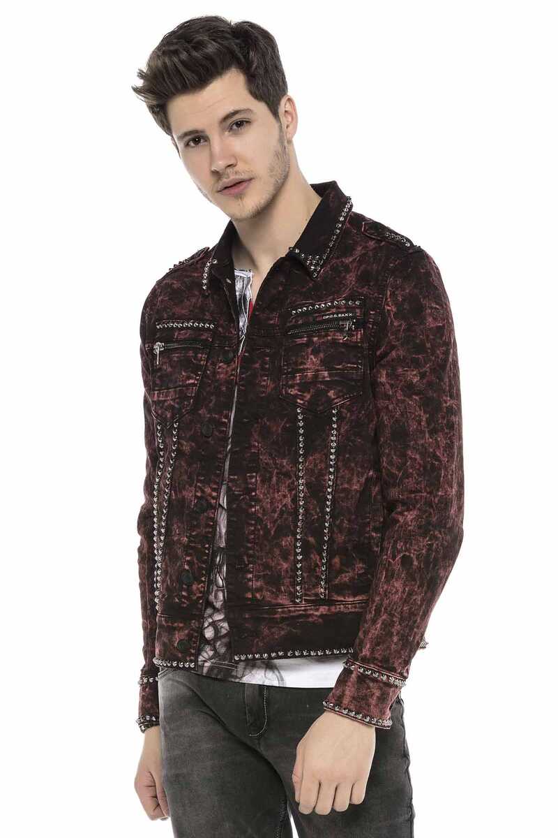 CJ251 Biker Style Denim Jacket