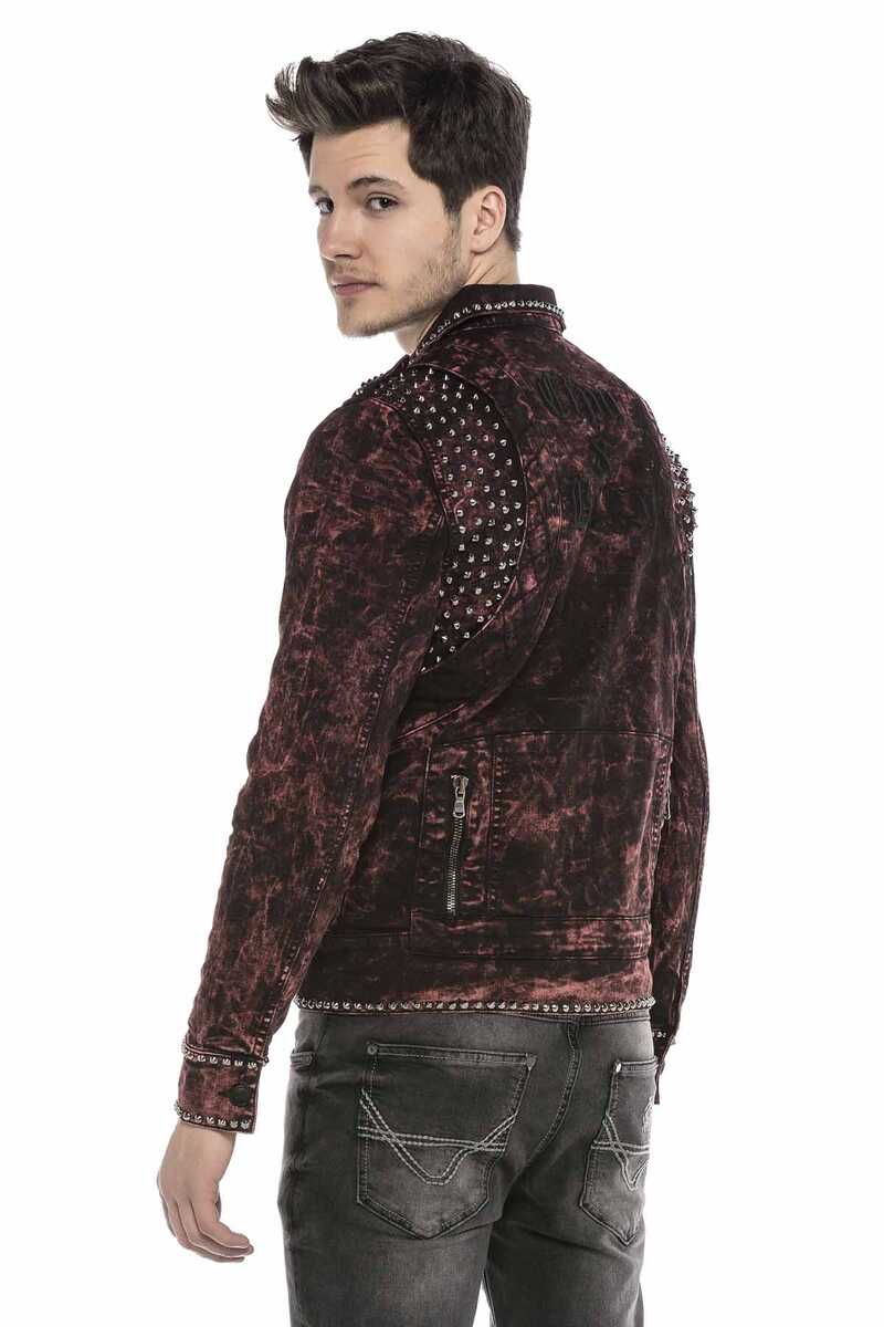 CJ251 Biker Style Denim Jacket