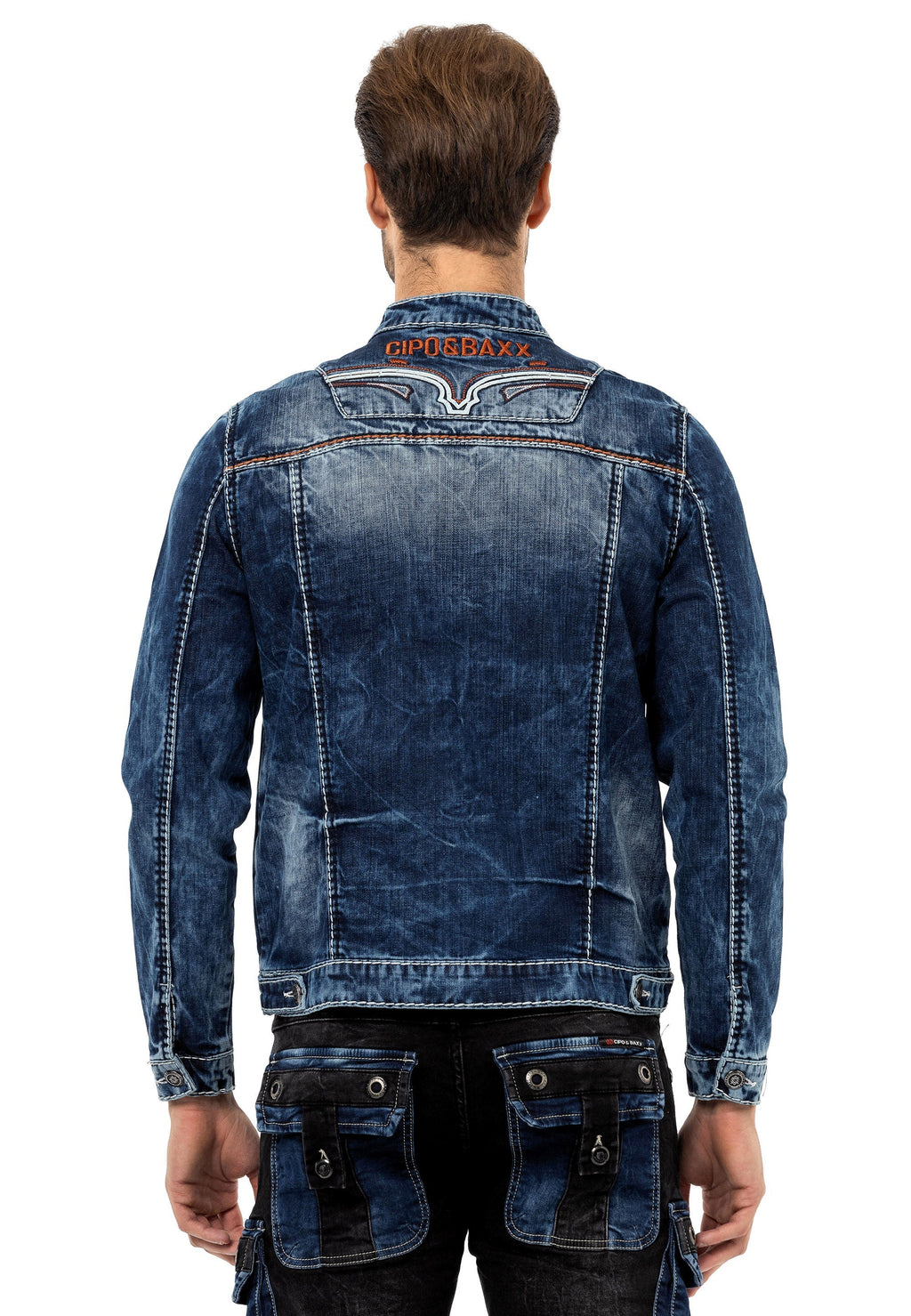 CJ279 Detail Men's Denim Jacket