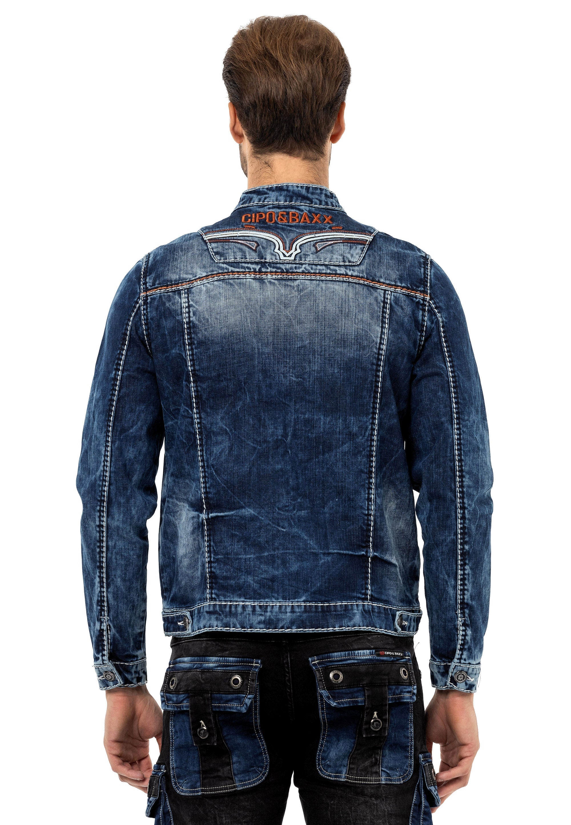 CJ279 Detail Men's Denim Jacket