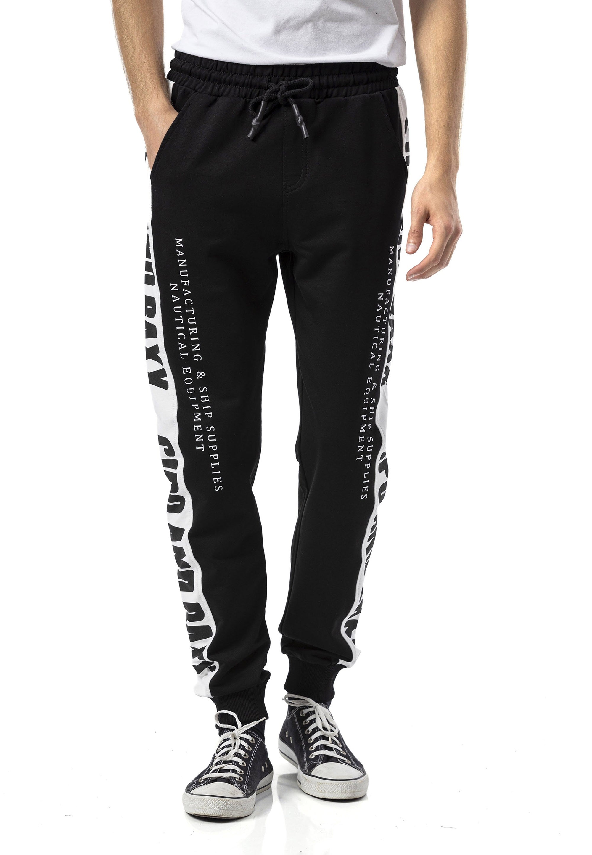 CLR162 Men's Tracksuit – Black & White Logo