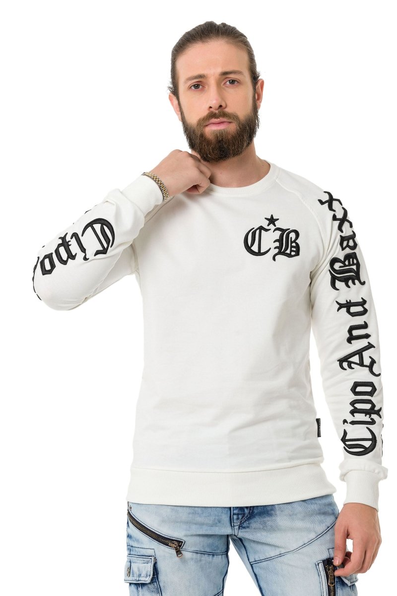 CL370 Embroidered Crew Neck Heavyweight Men's Sweatshirt