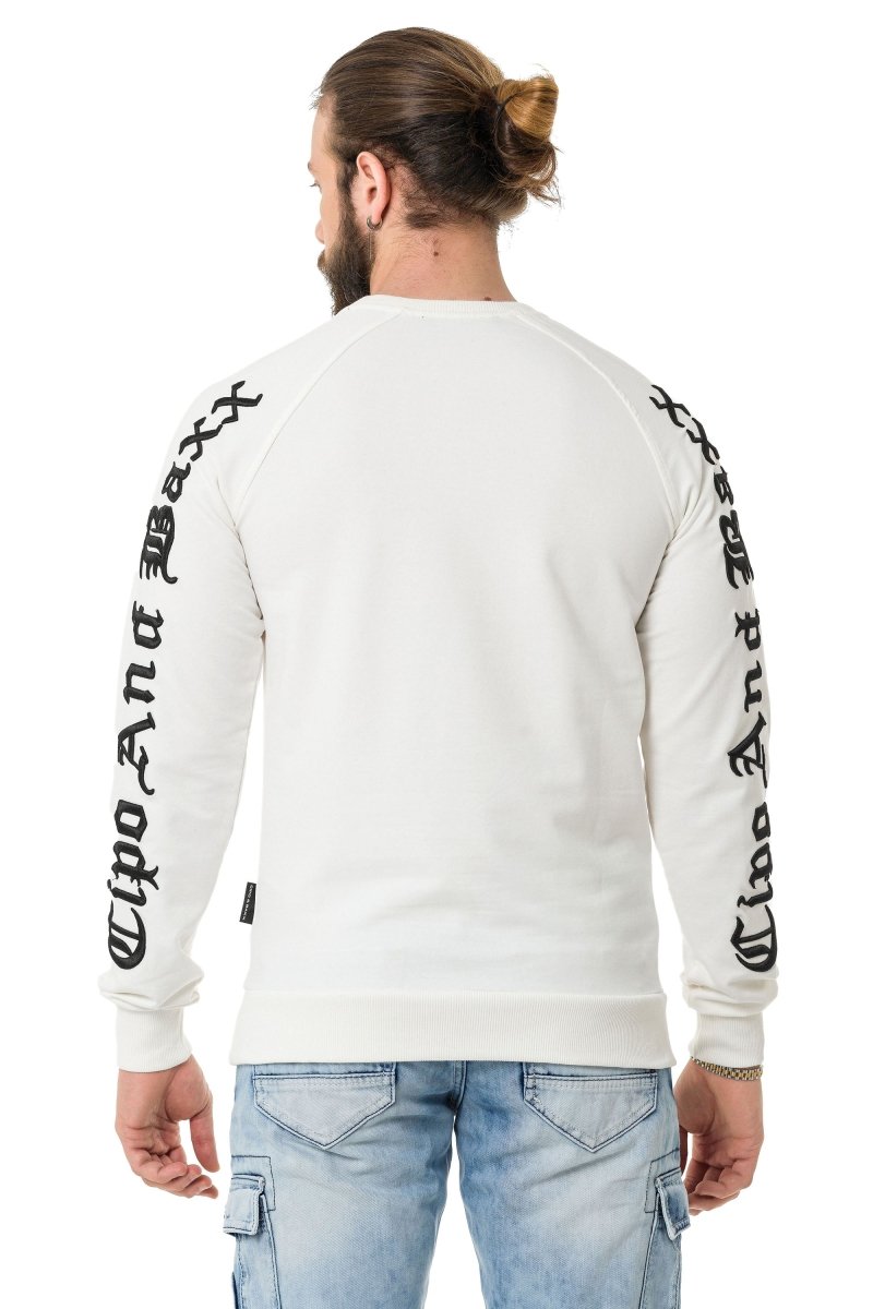 CL370 Embroidered Crew Neck Heavyweight Men's Sweatshirt