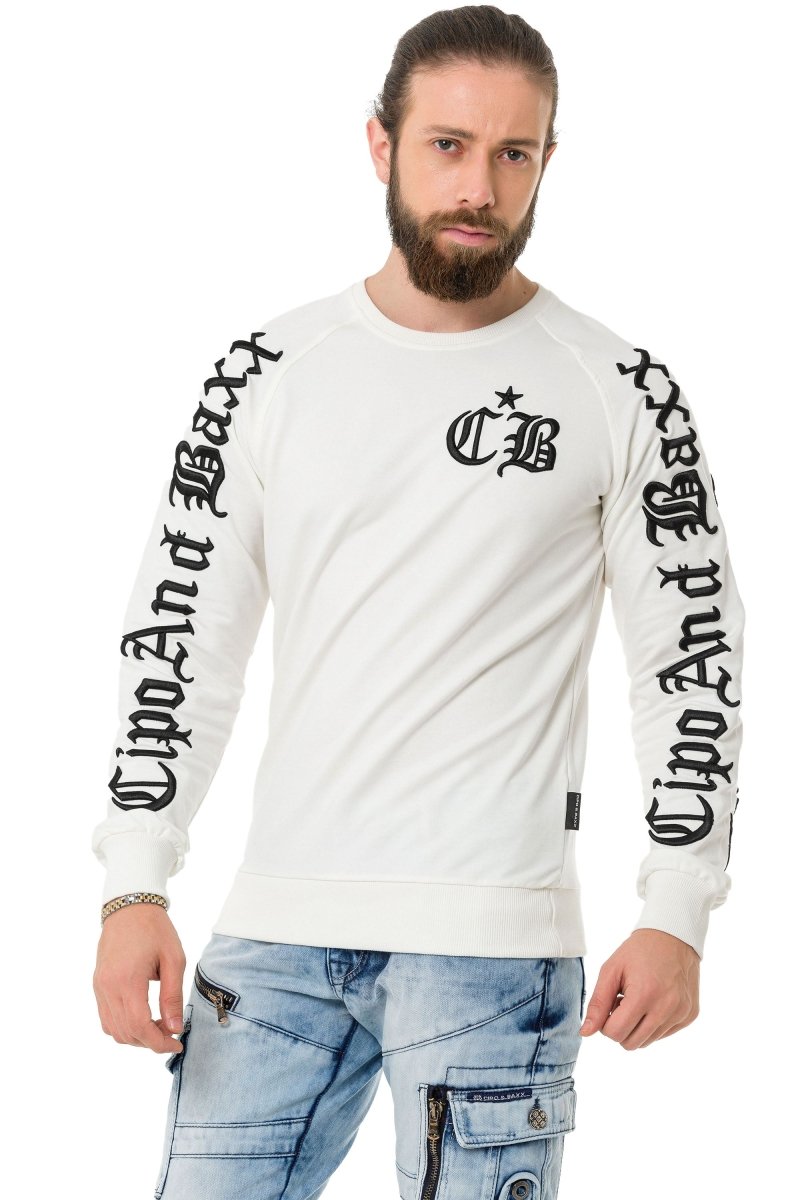 CL370 Embroidered Crew Neck Heavyweight Men's Sweatshirt