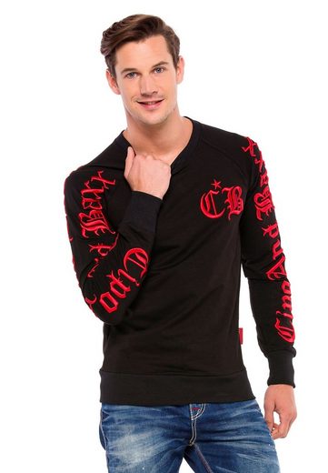CL370 Embroidered Crew Neck Heavyweight Men's Sweatshirt