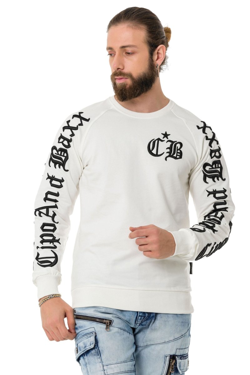 CL370 Embroidered Crew Neck Heavyweight Men's Sweatshirt
