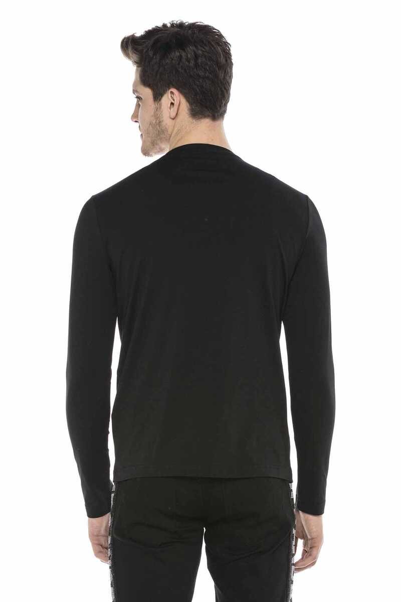 CL374 Silver Glitter Embossed Print Sweatshirt