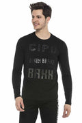 CL374 Silver Glitter Embossed Print Sweatshirt