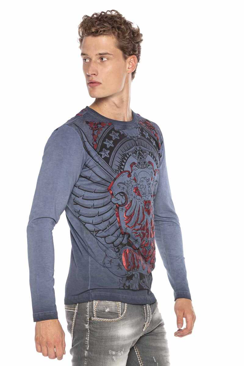 CL407 Eagle Crest Glossy Print Sweatshirt
