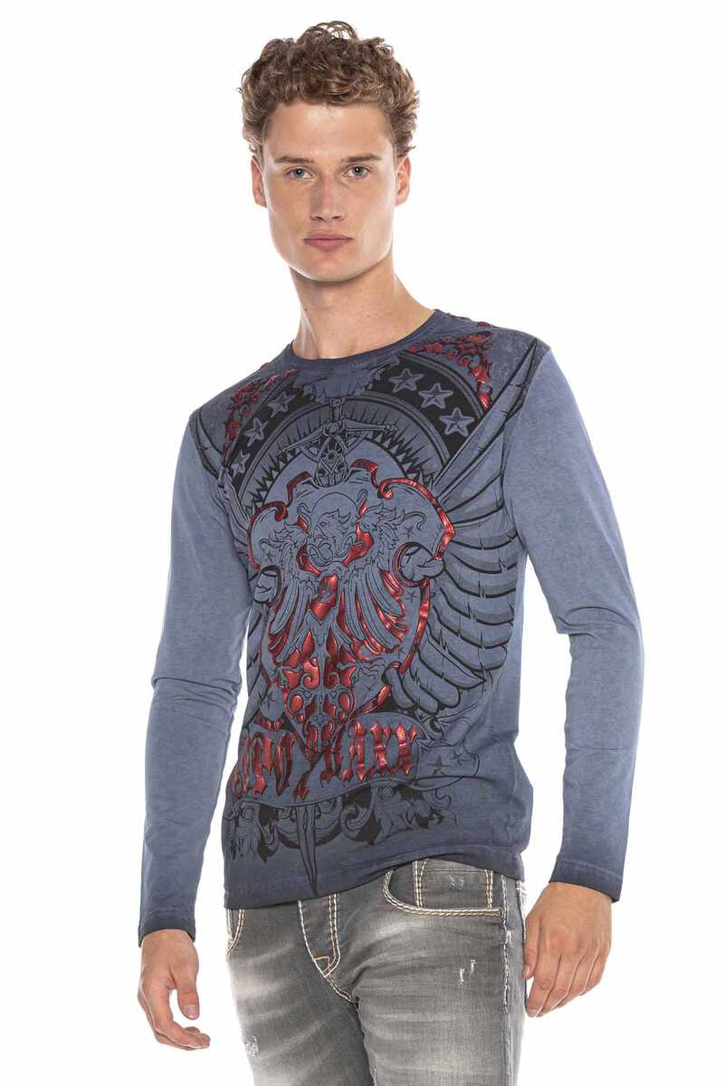 CL407 Eagle Crest Glossy Print Sweatshirt