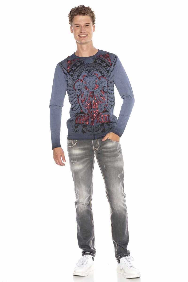 CL407 Eagle Crest Glossy Print Sweatshirt