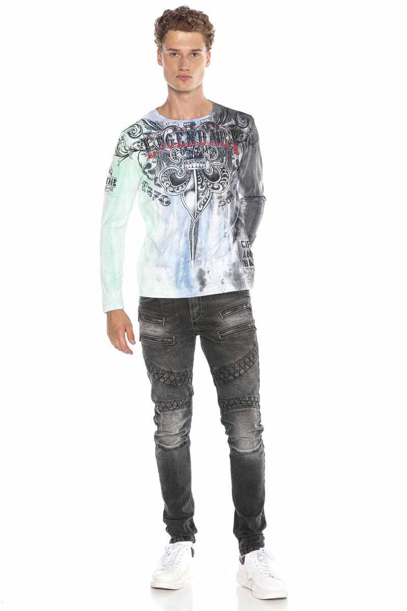 CL408 Royalty Print Long Sleeve T-Shirt
