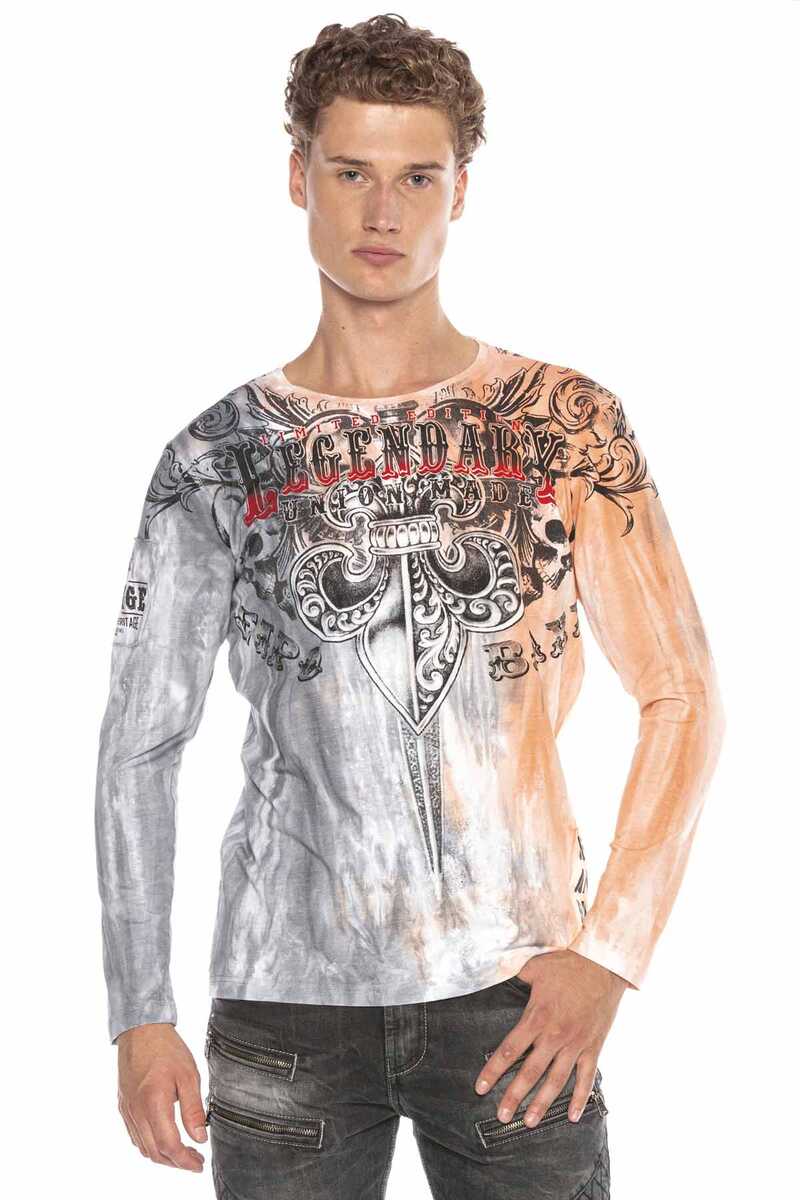 CL408 Royalty Print Long Sleeve T-Shirt
