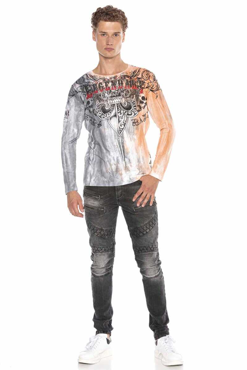 CL408 Royalty Print Long Sleeve T-Shirt