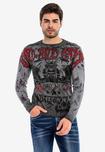 CL455 Paint Print Biker Sweatshirt