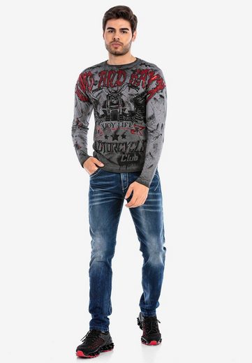 CL455 Paint Print Biker Sweatshirt