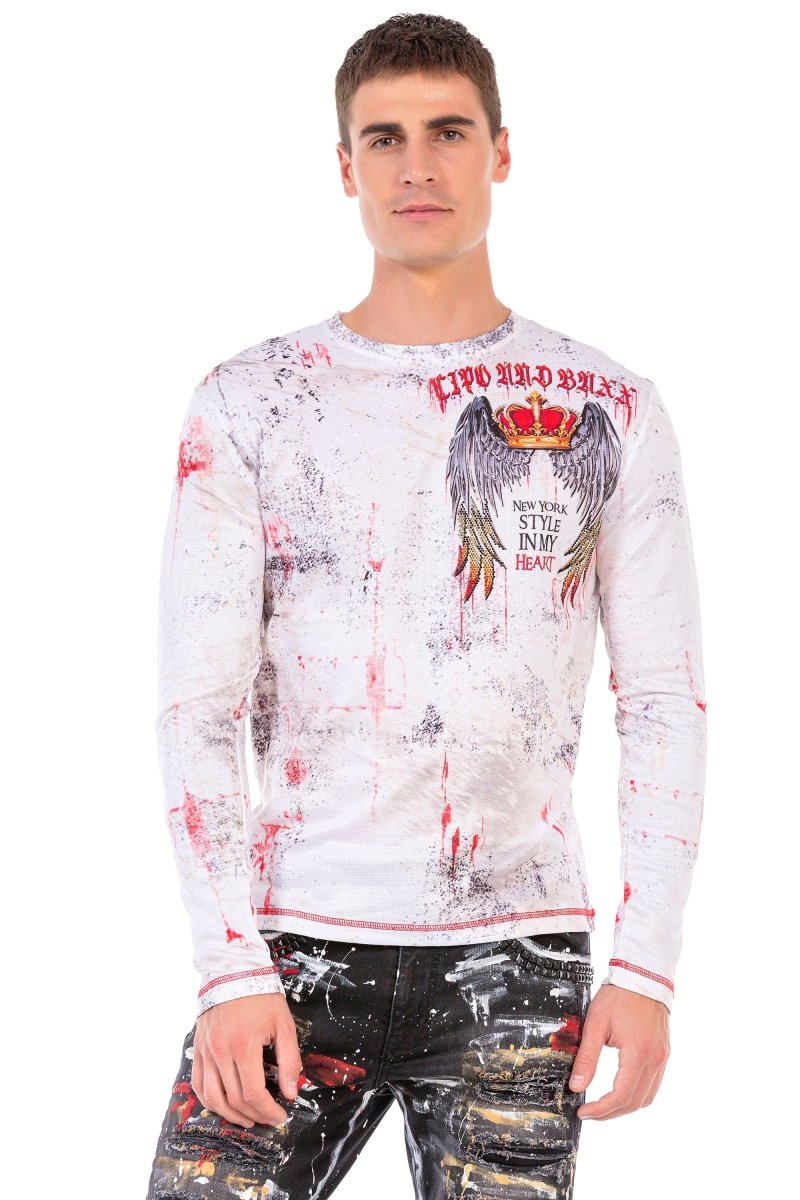 CL497 New York Print Long Sleeve T-Shirt