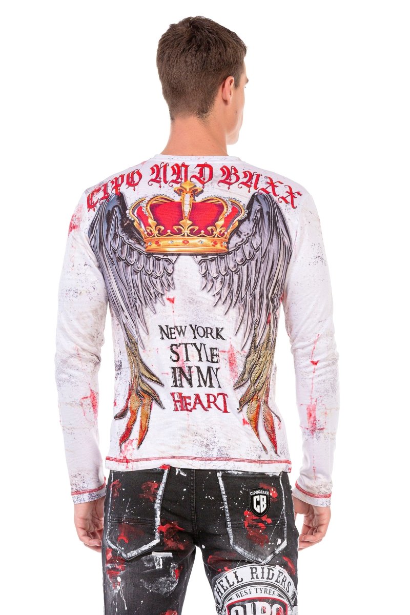 CL497 New York Print Long Sleeve T-Shirt