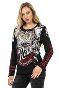 WL284 Women's Printed Long Sleeve T-Shirt