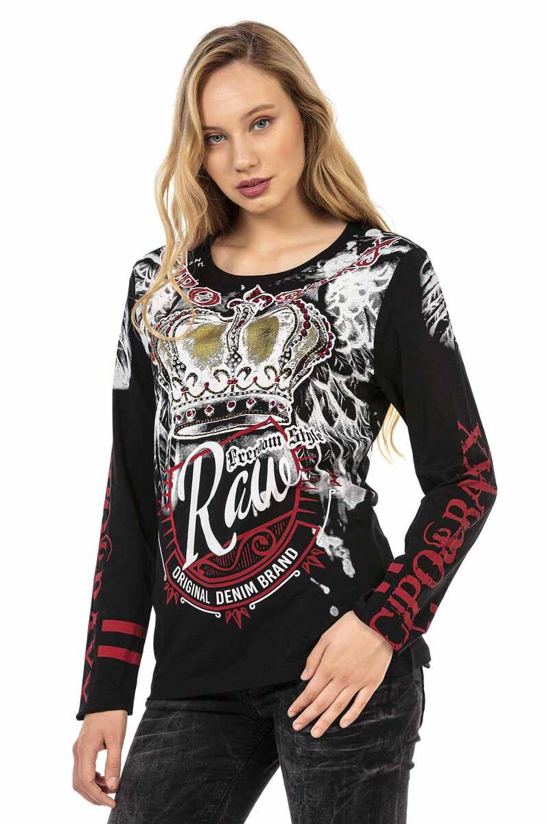 WL284 Women's Printed Long Sleeve T-Shirt