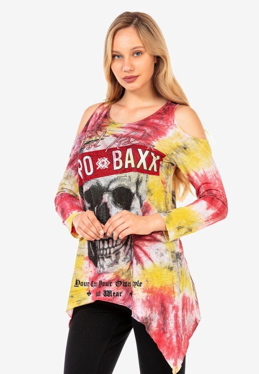 WL294 Long Oversized Patterned T-Shirt
