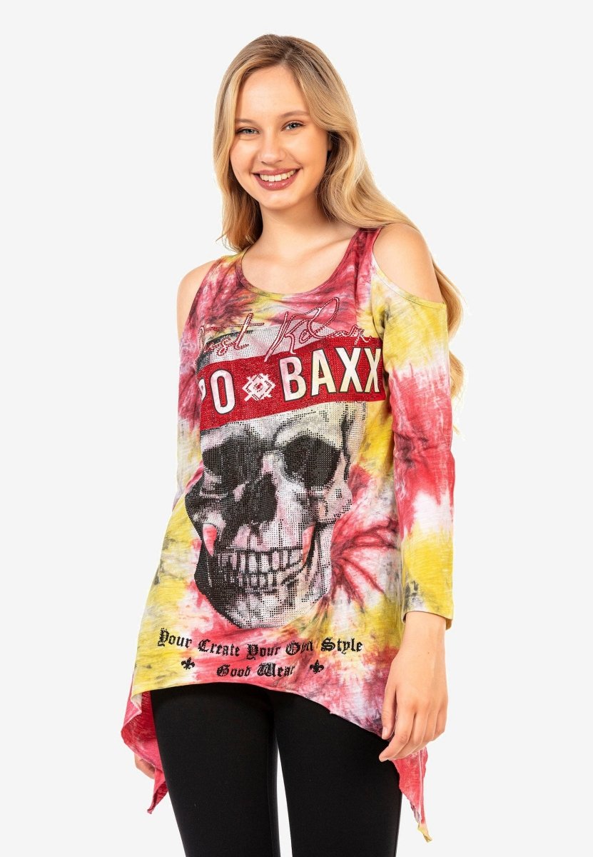 WL294 Long Oversized Patterned T-Shirt
