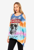 WL294 Long Oversized Patterned T-Shirt