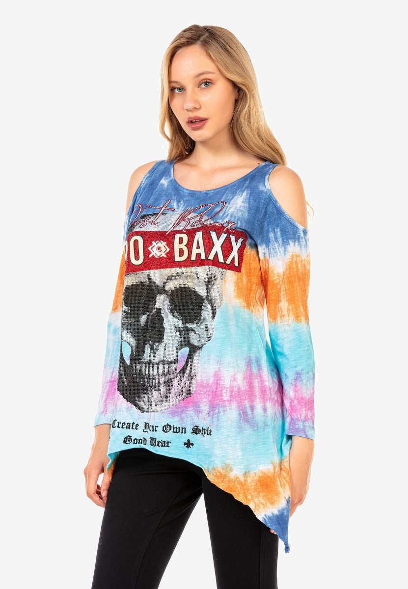 WL294 Long Oversized Patterned T-Shirt