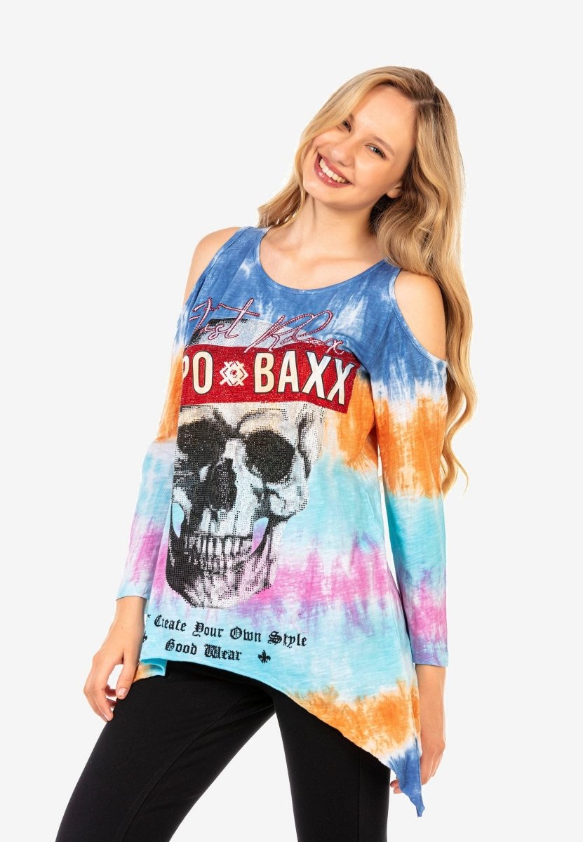 WL294 Long Oversized Patterned T-Shirt
