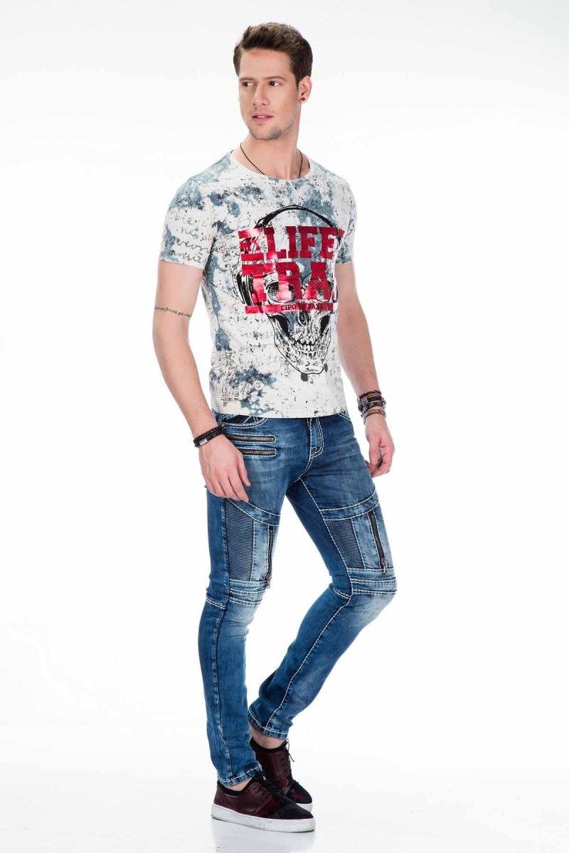 CT410 Men's Skull Print T-Shirt