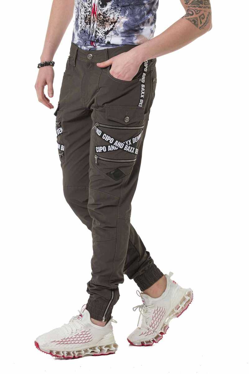 CD786 Brand Stripe Cargo Pocket Men's Pants
