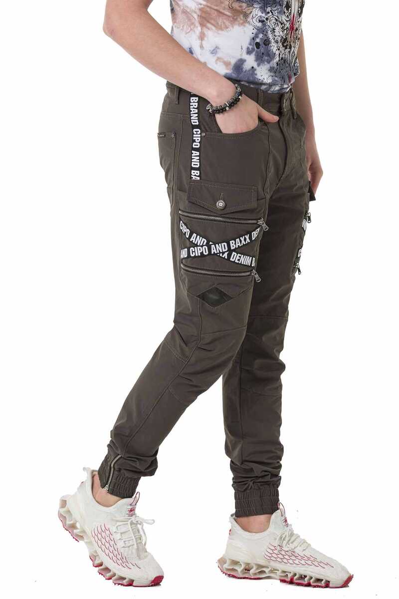 CD786 Brand Stripe Cargo Pocket Men's Pants