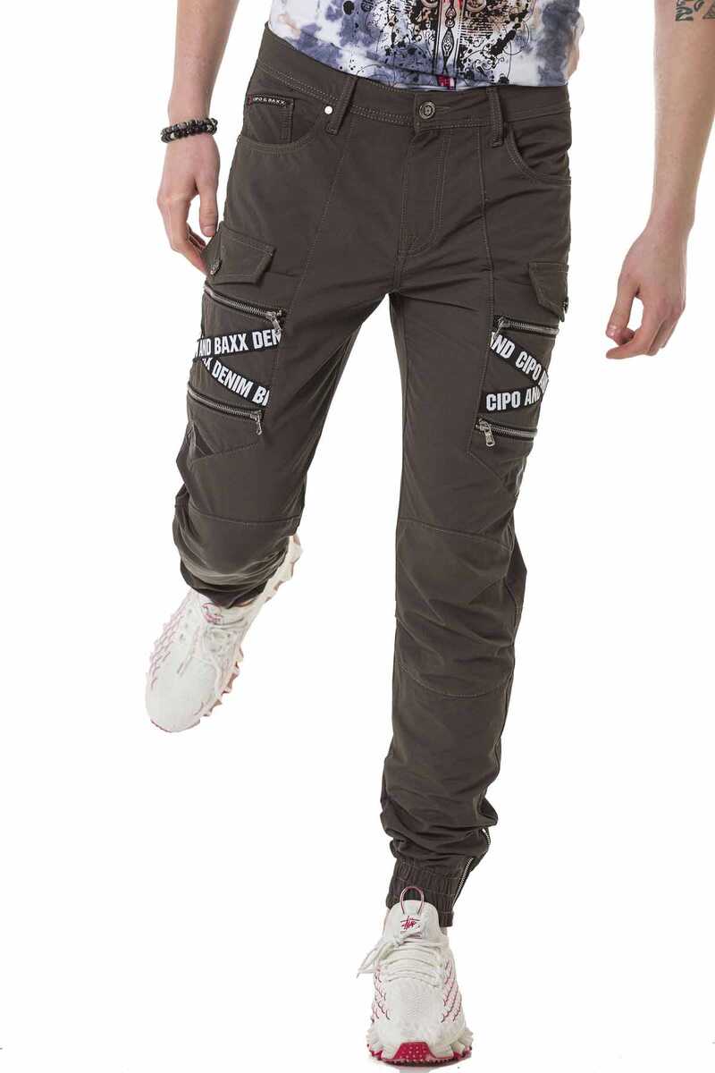 CD786 Brand Stripe Cargo Pocket Men's Pants