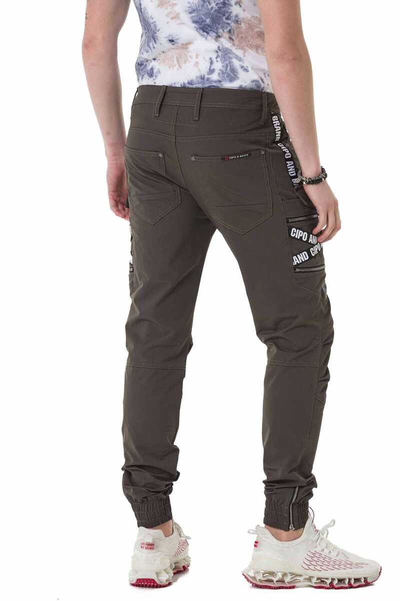 CD786 Brand Stripe Cargo Pocket Men's Pants