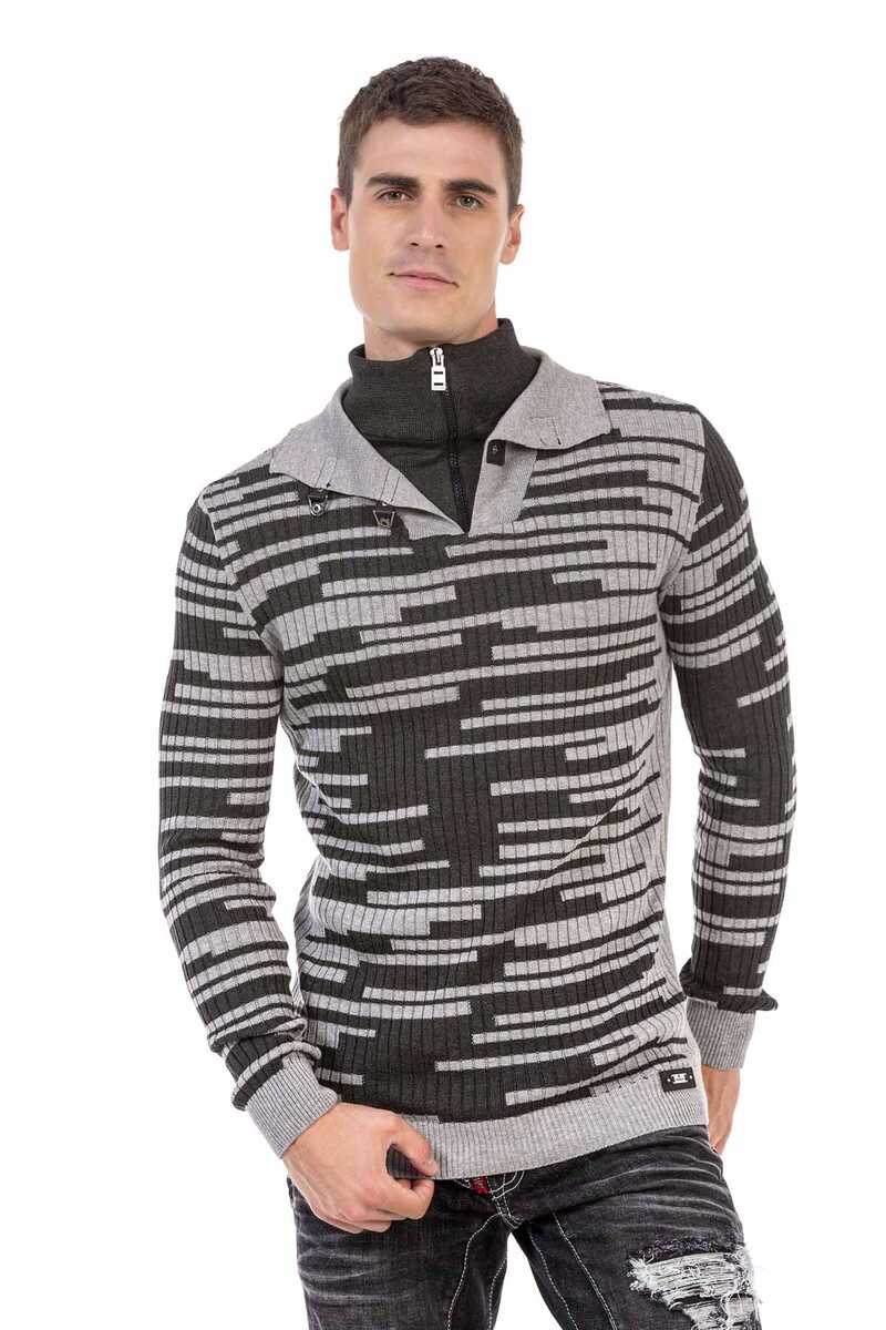 CP245 Zip Collar Men's Sweater