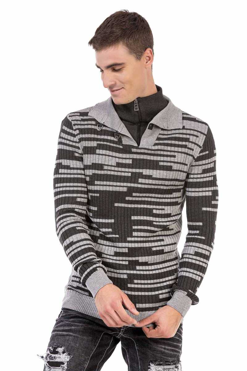 CP245 Zip Collar Men's Sweater