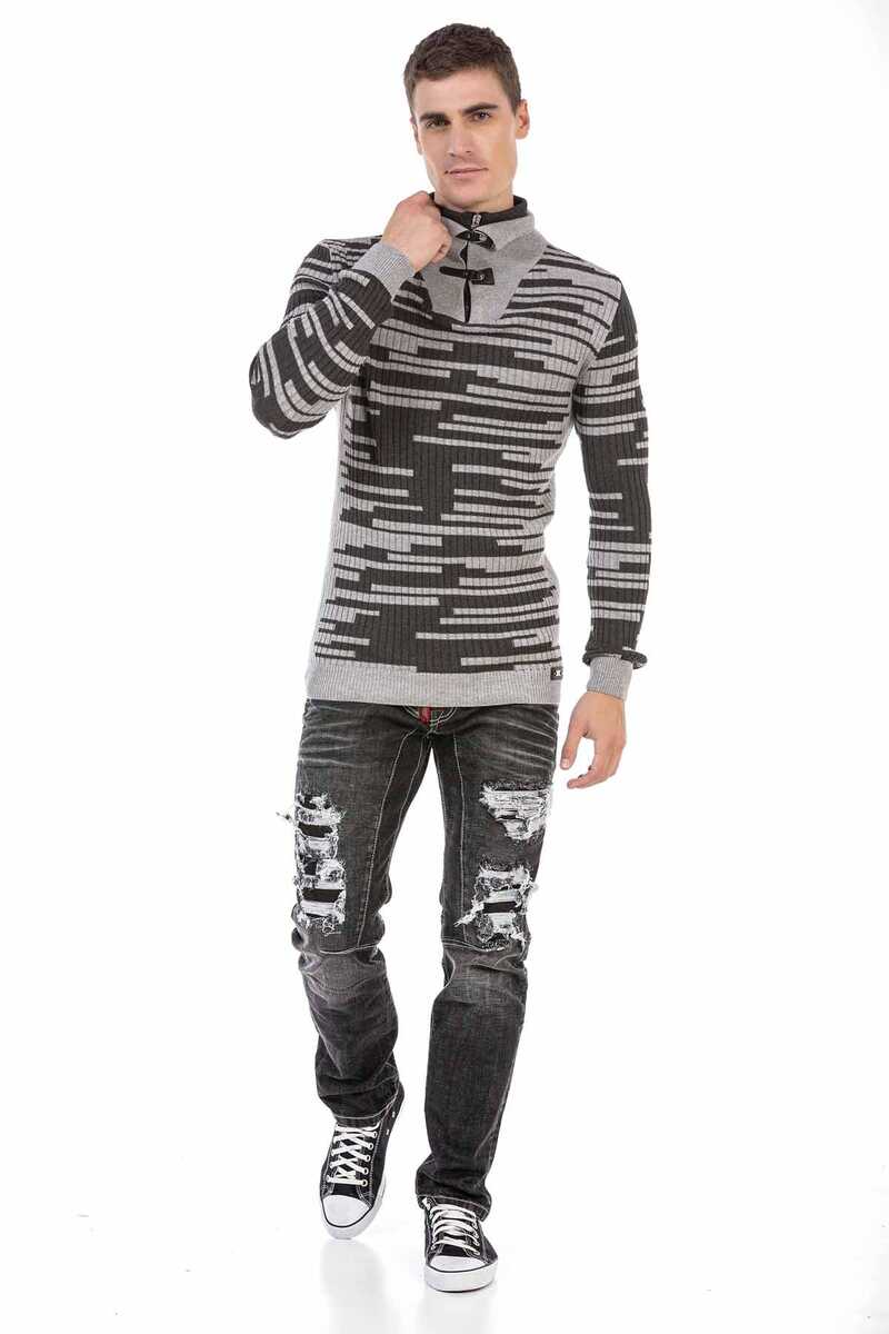CP245 Zip Collar Men's Sweater