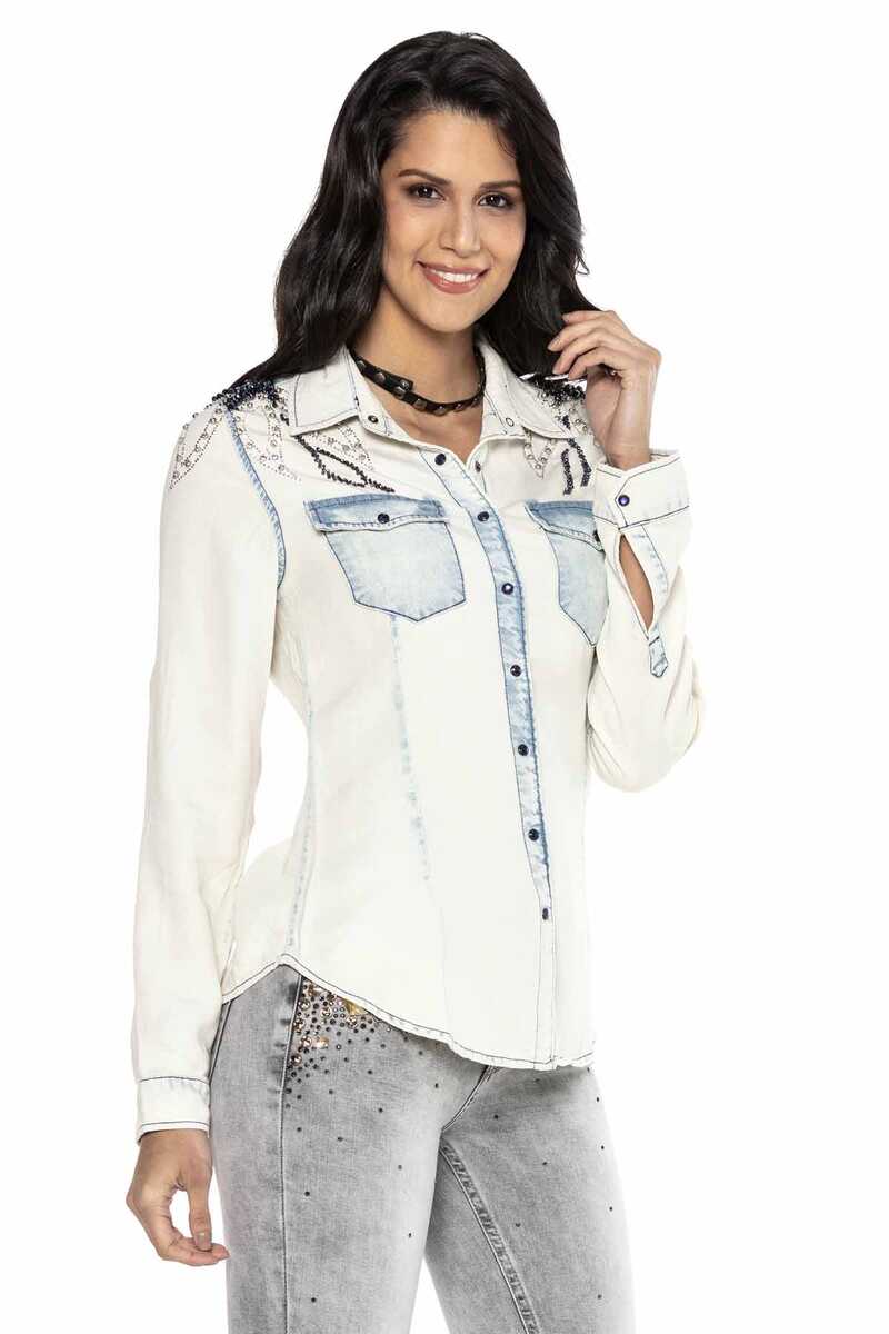 WH115 Women's Ice Blue Denim Shirt