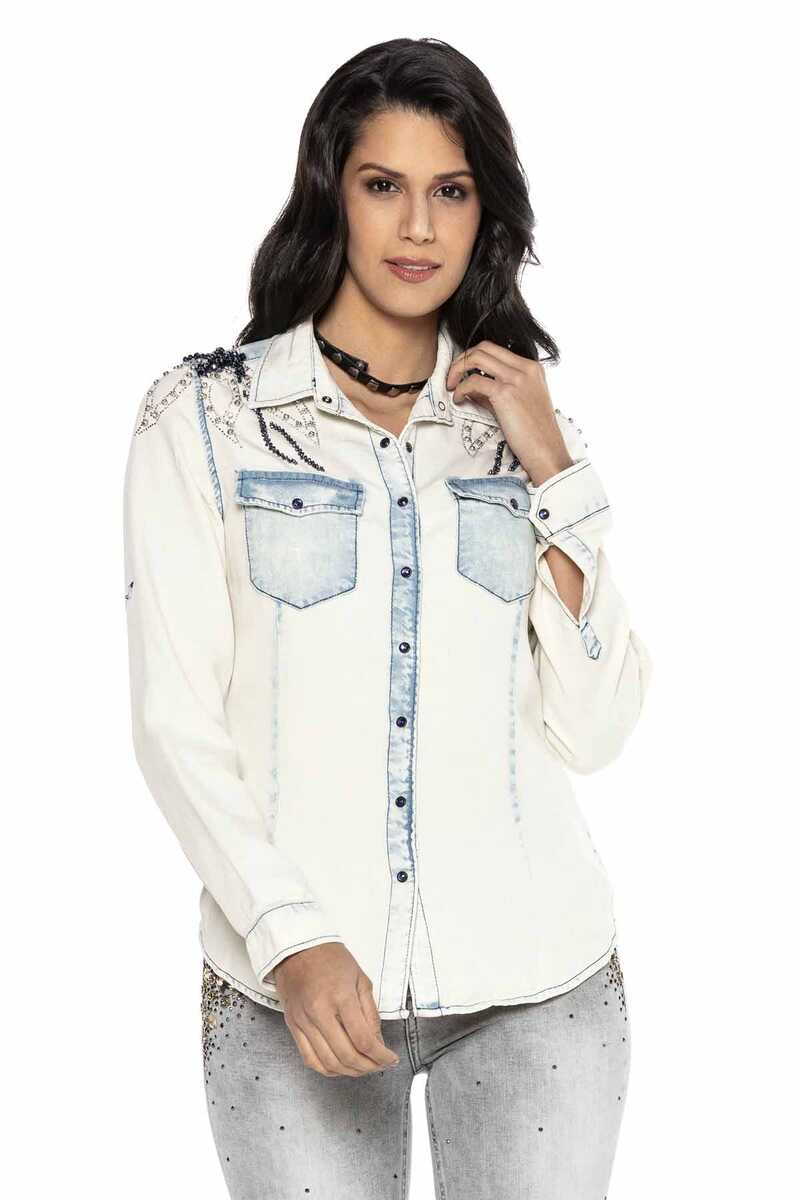 WH115 Women's Ice Blue Denim Shirt