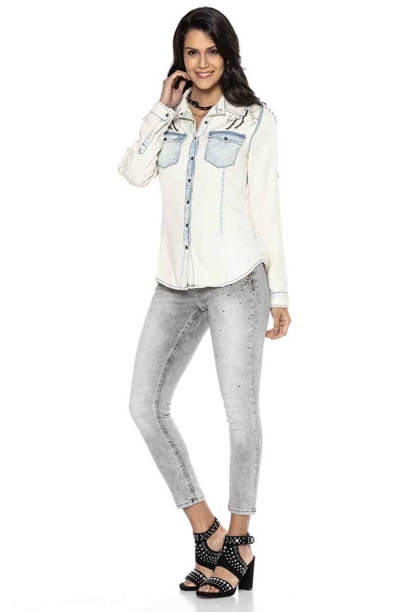 WH115 Women's Ice Blue Denim Shirt