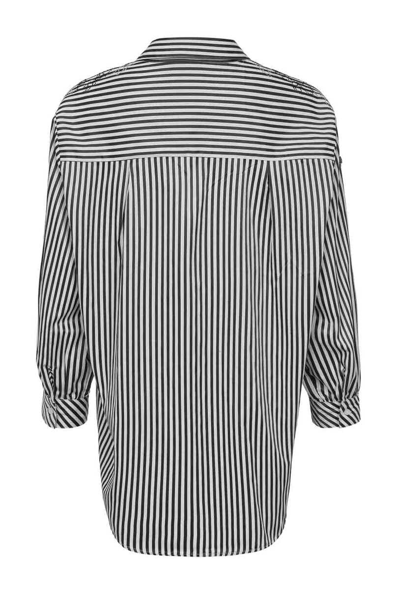 WH122 Striped Oversized Women's Shirt
