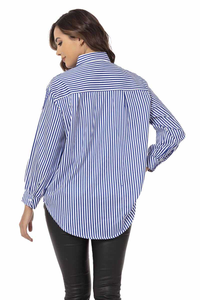 WH122 Striped Oversized Women's Shirt