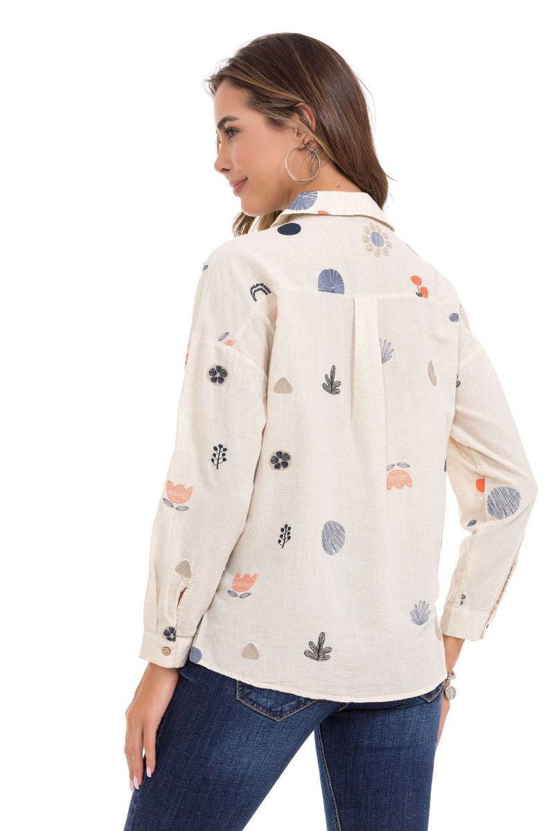 WH130 Embroidery Detail Women's Shirt
