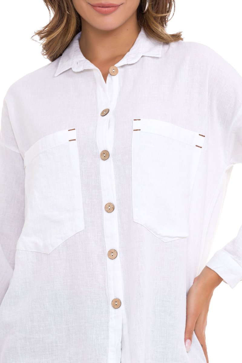 WH132 Basic Summer Linen Shirt