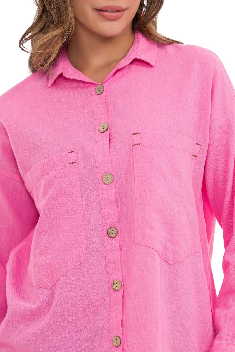 WH132 Basic Summer Linen Shirt