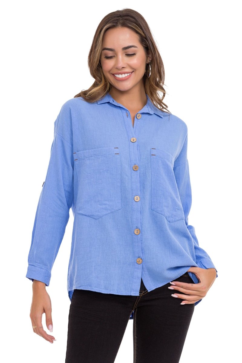 WH132 Basic Summer Linen Shirt