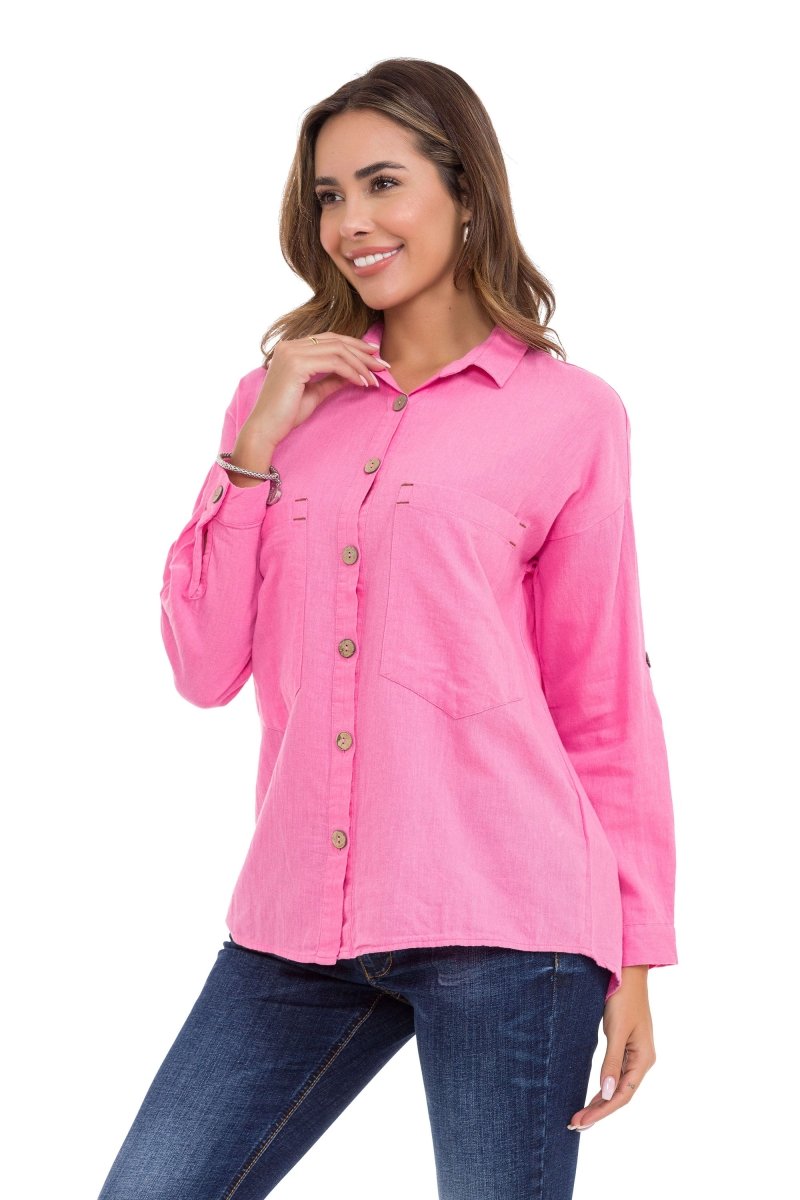 WH132 Basic Summer Linen Shirt