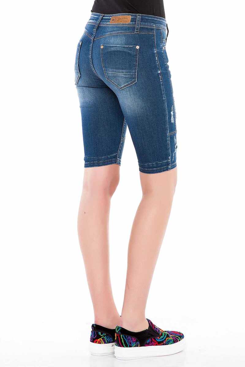WK153 Women's Worn Slim Fit Bermuda Shorts