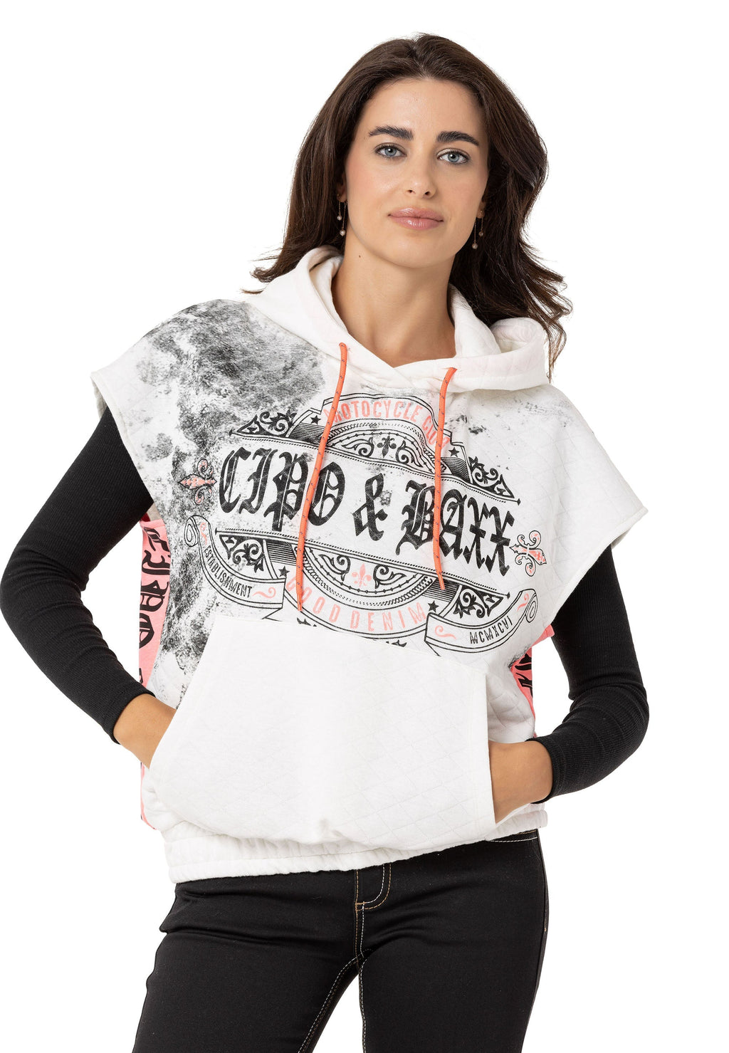 WT374 Women's Sleeveless Hoodie T-Shirt