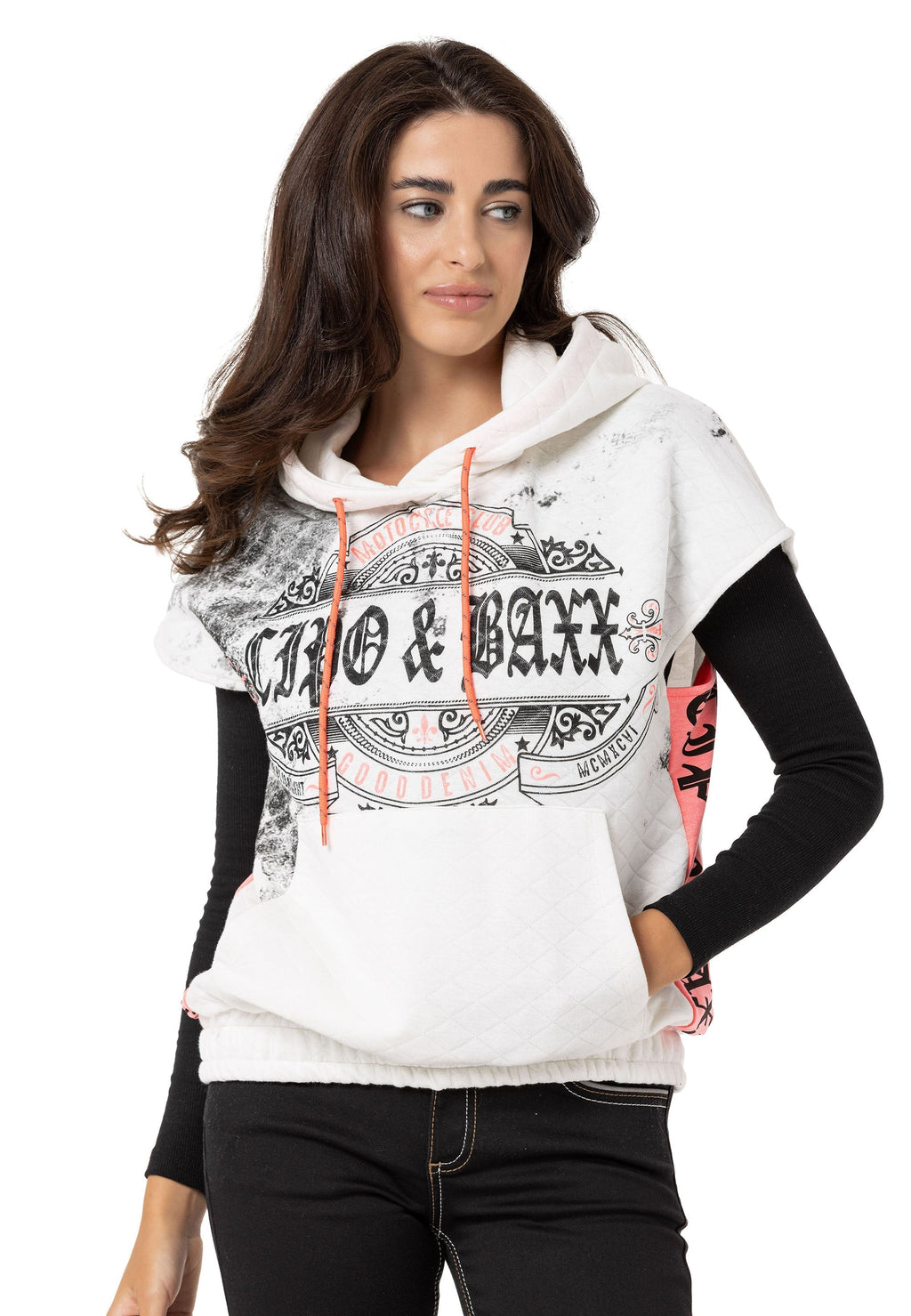 WT374 Women's Sleeveless Hoodie T-Shirt